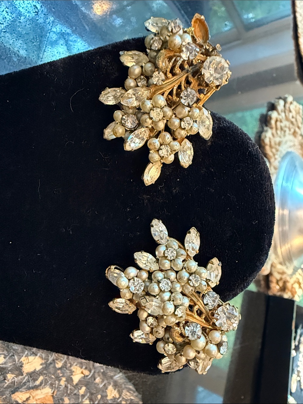 Vintage clip on earrings -Designed by Eugene Schultz